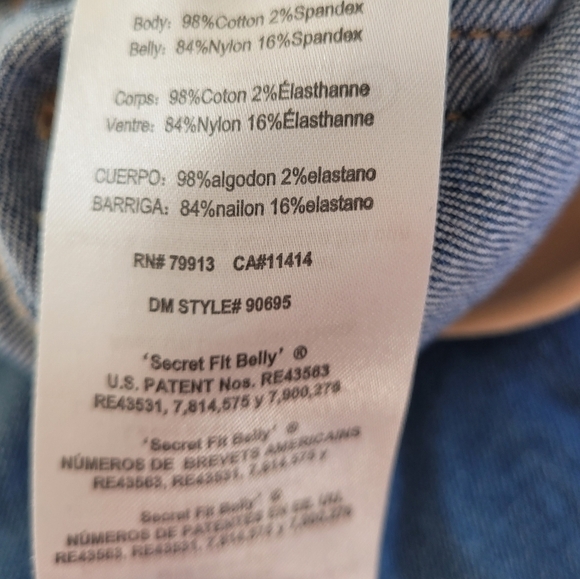 Motherhood Maternity Indigo Blue Secret Fit Belly skinny jeans medium wash XS - Picture 11 of 13